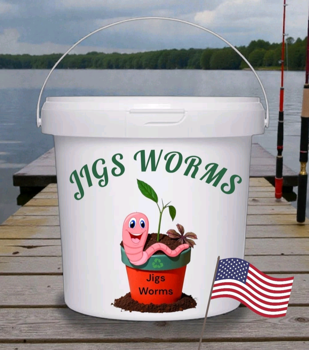 (JIGS) 100 LIVE EUROPEAN NIGHTCRAWLERS (EURO'S), Medium to Large Sized. Used for Composting or Bait.  No Manure!